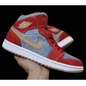 Air Jordan 1 Mid “Denim”, Men’s/Youth Size 5, Women’s 6.5